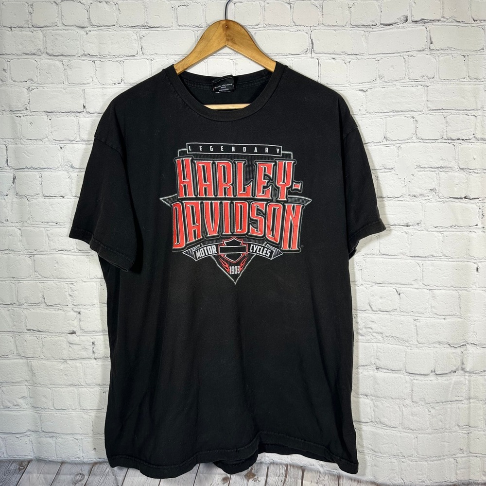Harley-Davidson Wilkins Vermont Graphic T-Shirt Mens Black XL Bravado 1903 Logo